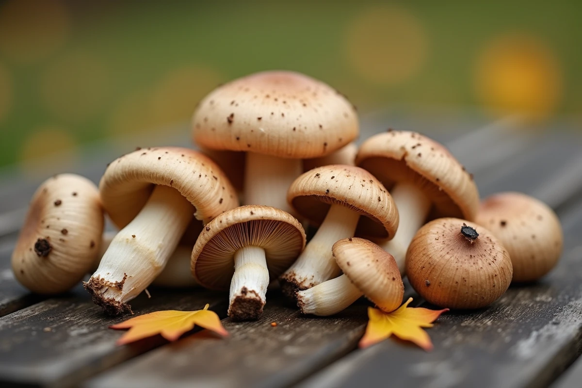 Gros plan sur un assortiment de champignons frais