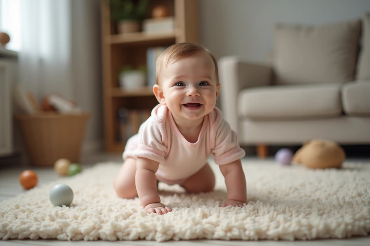 Âge du bébé lorsqu&rsquo;il commence à ramper