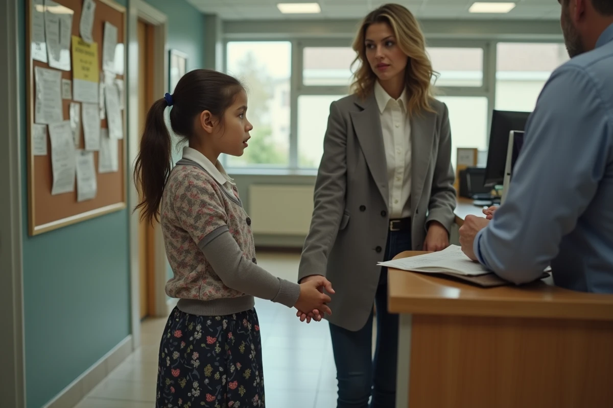 Mère et fille main dans la main à l